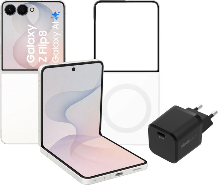 Samsung Galaxy Z Flip 8 256 Go Blanc 5G + Pack d'Accessoires Main Image