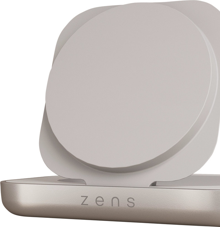 Zens MagSafe et Qi2 Chargeur Sans Fil 15 W avec Support Blanc côté droit