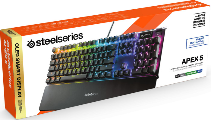 SteelSeries Apex 5 Gaming Keyboard QWERTY