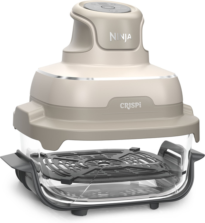 Ninja CRISPi 4-in-1 Glazen Airfryer Creme linkerkant
