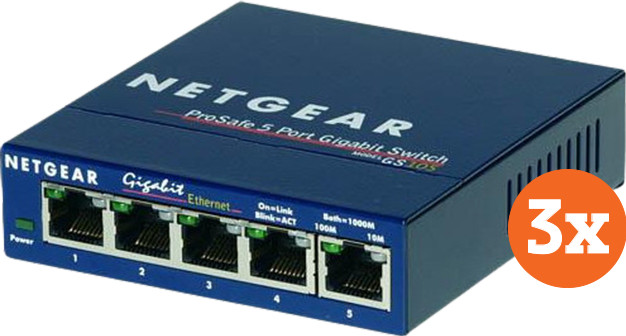 Netgear GS105 3-pack Main Image