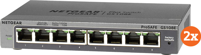 Netgear GS108E Duo Pack Main Image