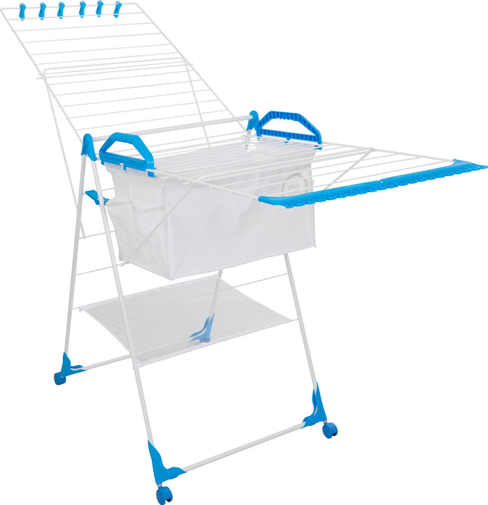 BlueBuilt Droogrek 25 meter met Wasmand, Wasknijpers en Waszak detail