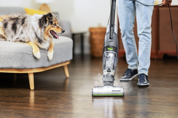 Bissell CrossWave Hydrosteam PET Pro produit à l'usage