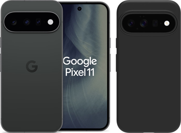 Google Pixel 11 512GB Zwart 5G + BlueBuilt Back Cover Zwart Main Image