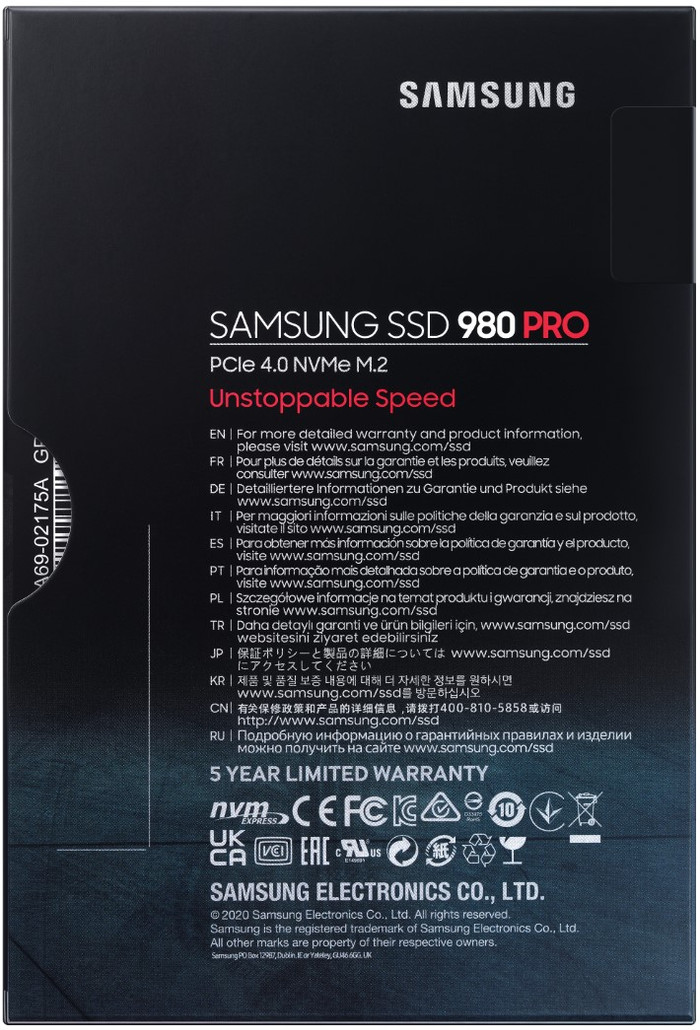Samsung 980 Pro 1 To M.2 + Be quiet! MC1 M2 Refroidisseur de SSD emballage