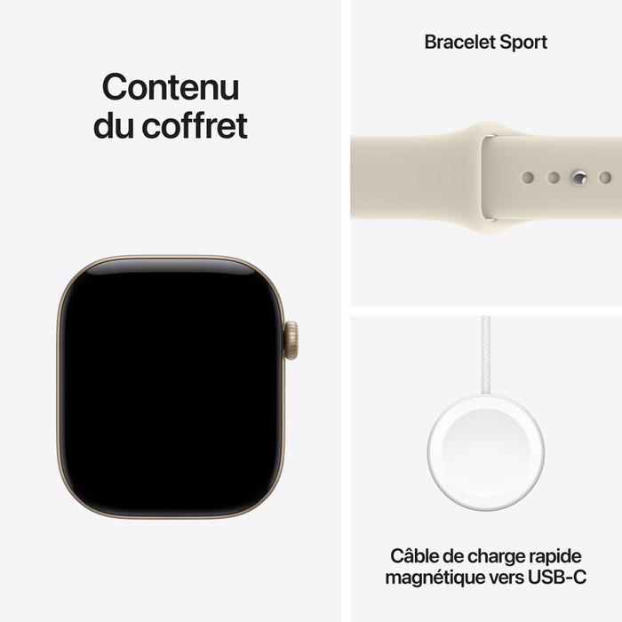 Apple Watch Series 12 46 mm Or Bracelet Sport S/M visuel fournisseur