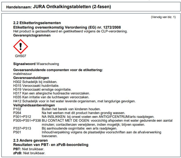 JURA Ontkalkingstabletten 3 x 3 stuks visual leverancier