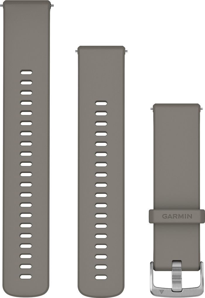 Garmin Bracelet en Silicone Gris/Argent 22 mm Main Image