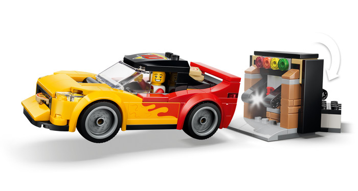 LEGO City Pizzacentrale met voertuigen 60496 detail