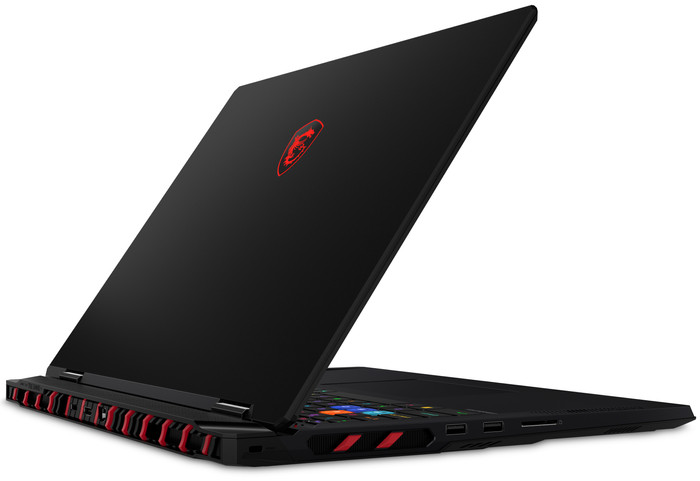 MSI Raider A18 HX A8WHG-285BE Azerty achterkant