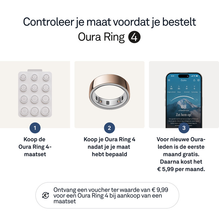 Oura Ring 4 Maat 8 Roségoud visual leverancier