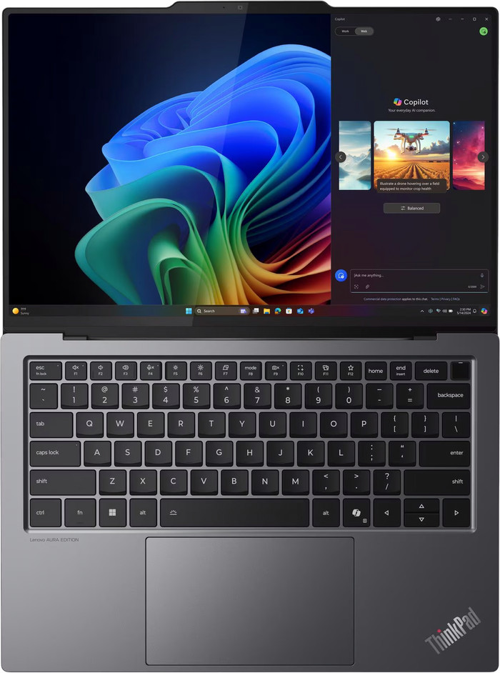 Lenovo ThinkPad X9-14 Gen 1 (Intel) Copilot+ PC - 21QA008YMH OLED QWERTY top