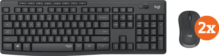 Logitech MK295 Wireless Keyboard and Mouse Black BE AZERTY 2-Pack Main Image