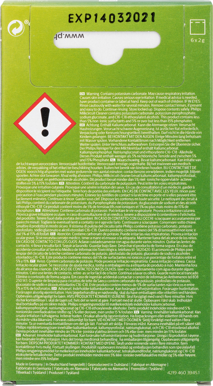 Philips / Saeco Melkreiniger CA6705/10 verpakking