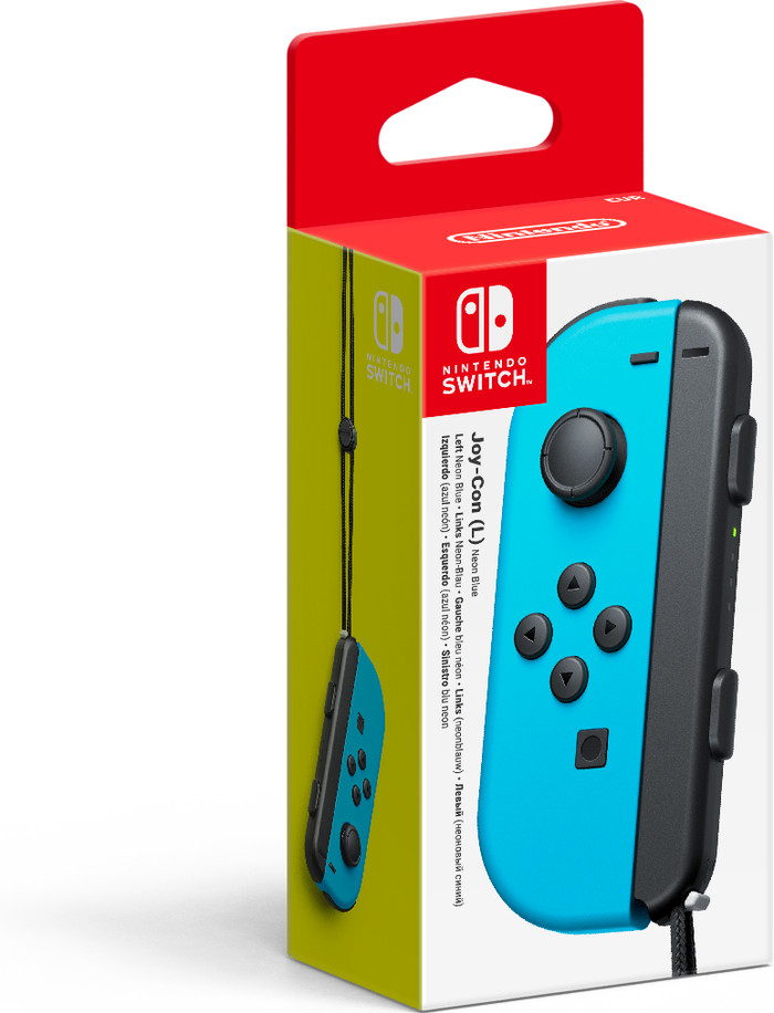Nintendo Switch Joy-Con Links Neon Blauw verpakking