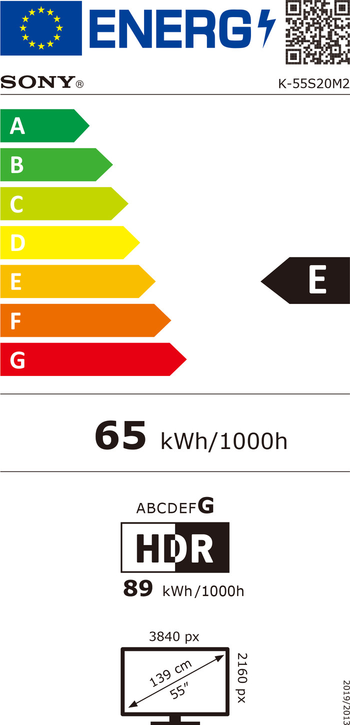 Sony Bravia 2 II Led 55" (2026) energielabel