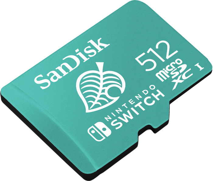 Sandisk MicroSDXC Extreme Gaming 512 Go Animal Crossing (Nintendo Licensed) avant