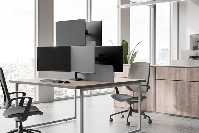 Neomounts NERO DS60-600BL2-1 Monitorarm Zwart visual leverancier