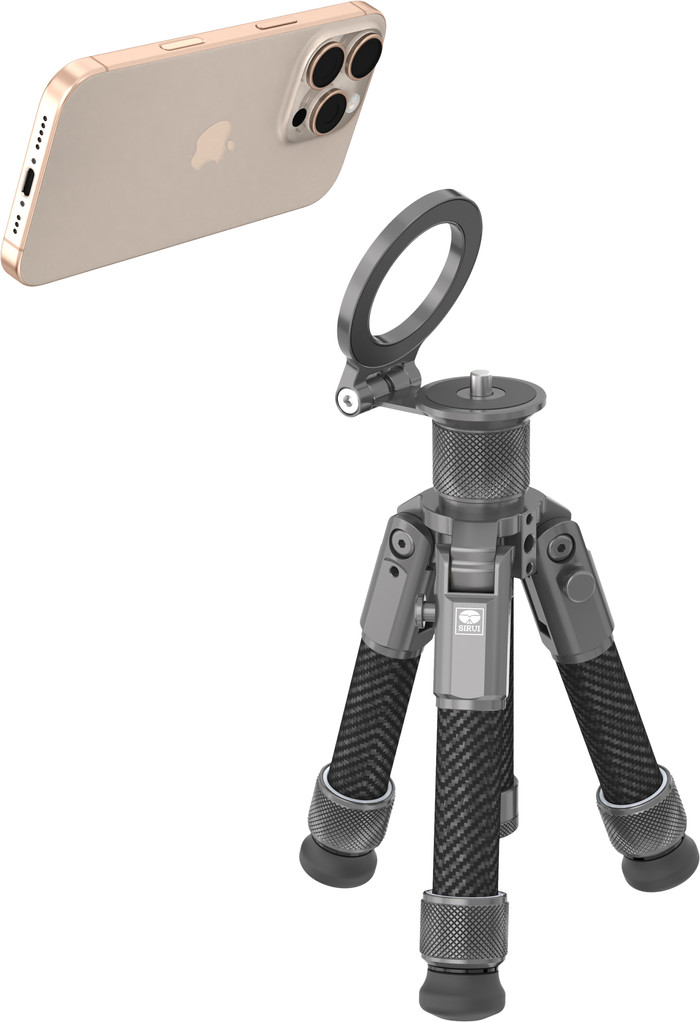 Sirui 3TM Magnetic Snap-on Smartphone Tripod product in gebruik