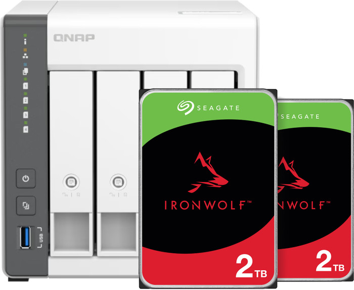 QNAP TS-433-4G + Seagate IronWolf 2 To Lot de 2 Main Image