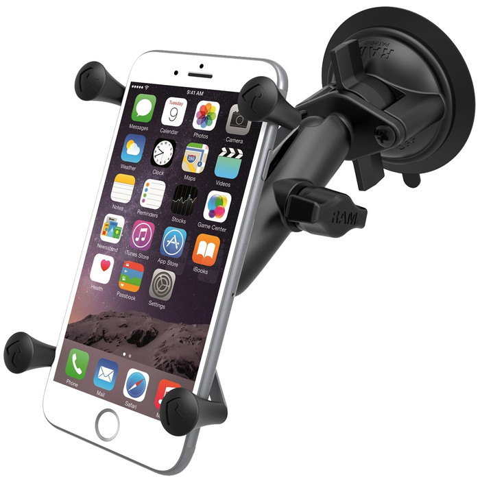 RAM Mounts Universele Telefoonhouder Auto Zuignap Voorruit/Dashboard Groot voorkant