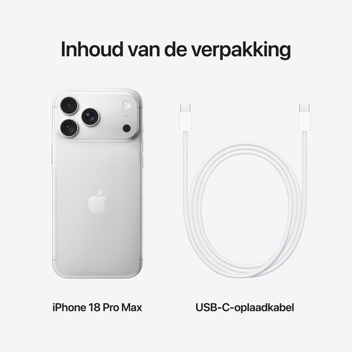 Apple iPhone 18 Pro Max 256GB Zilver visual leverancier