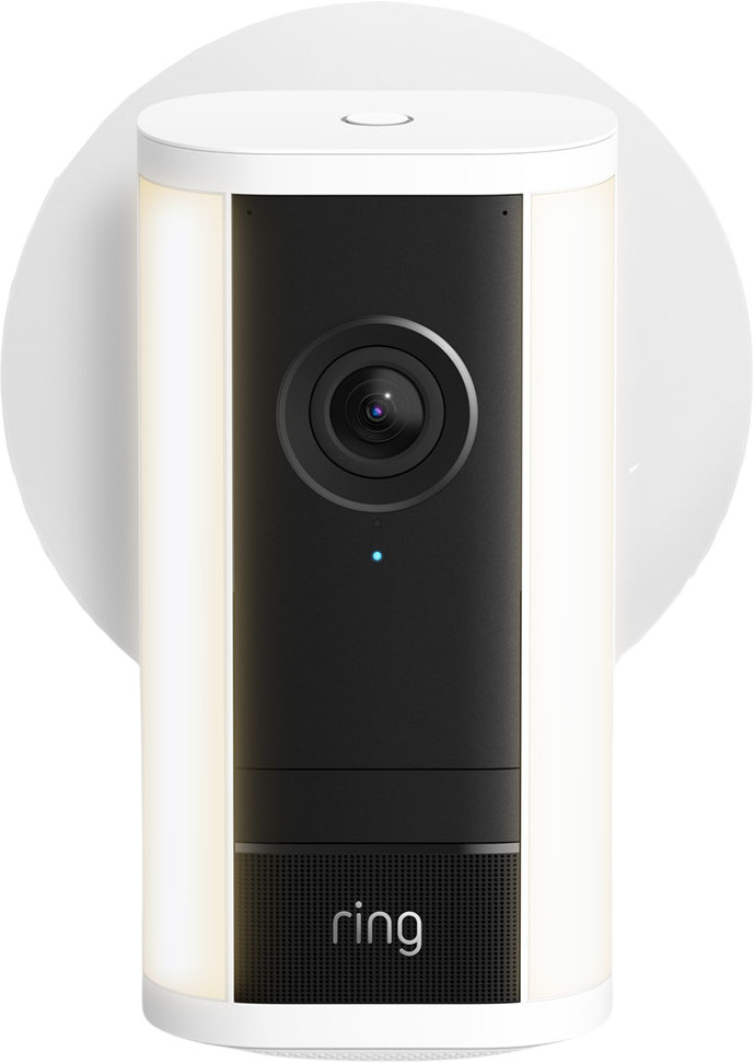 Ring Spotlight Camera Pro 2e Génération Filaire Blanc Main Image