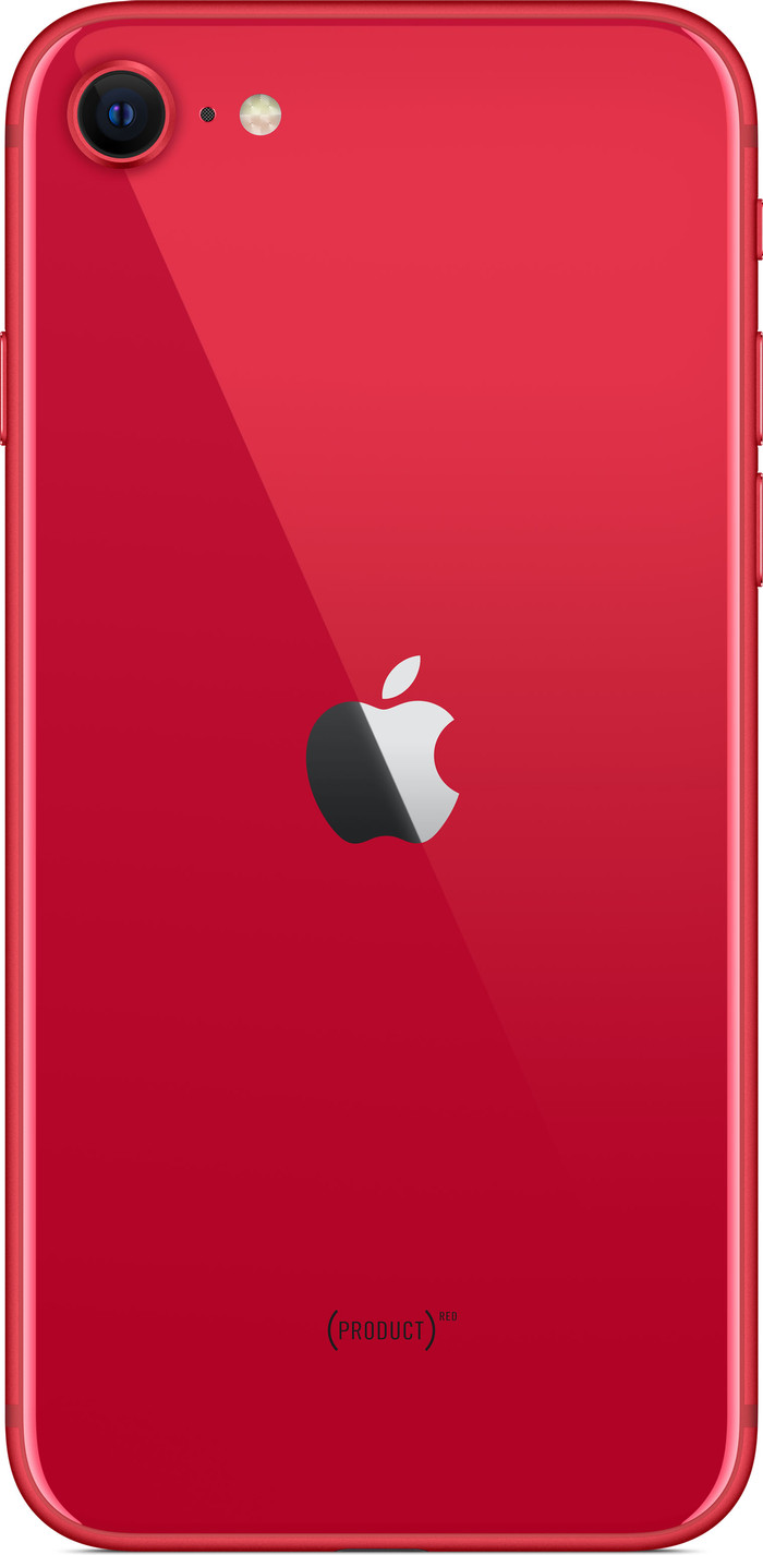 Refurbished iPhone SE 2020 64GB Rood (Zo goed als nieuw) achterkant