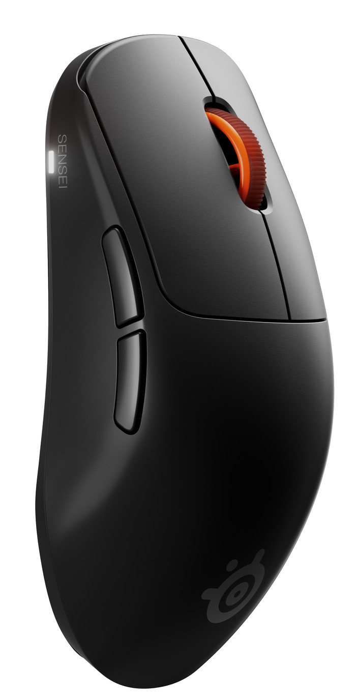 SteelSeries Sensei Pro WL Draadloze Gaming Muis Zwart linkerkant