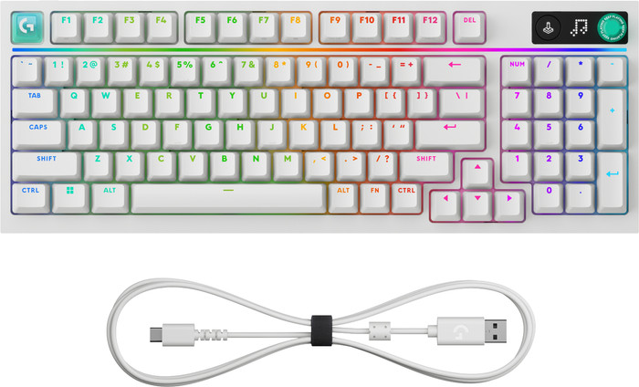 Logitech G316 X 98 Bedrade Gaming Toetsenbord Azerty Wit accessoire