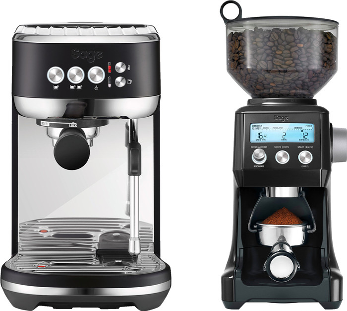 Sage the Bambino Plus Black Truffel + Koffiemolen Main Image