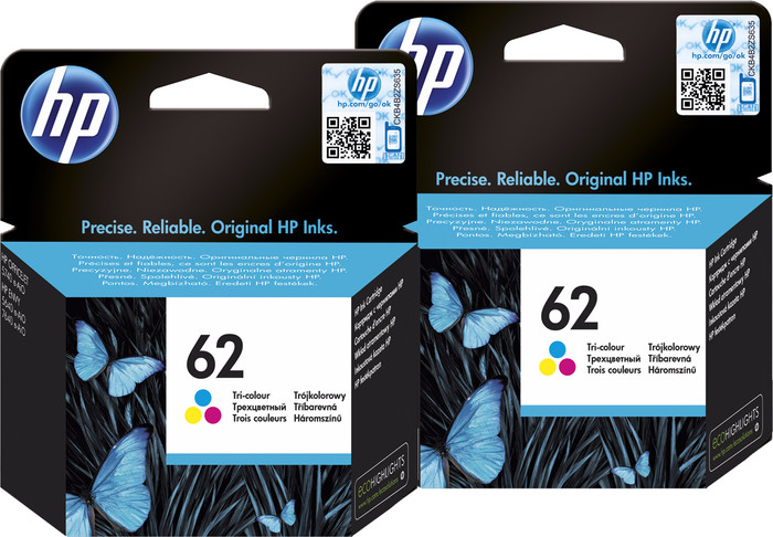 HP 62 Cartouches Couleur Lot de 2 Main Image
