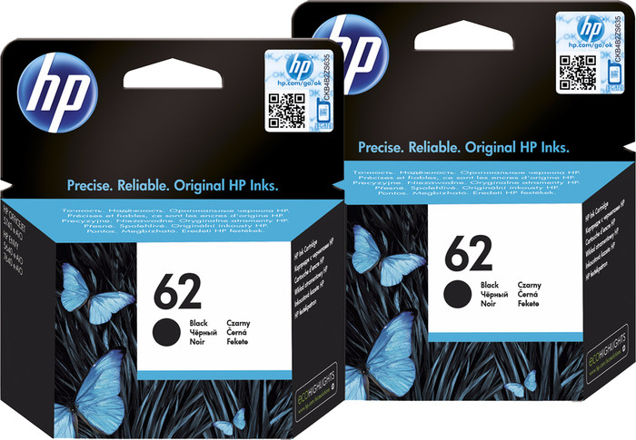 HP 62 Cartouches Noir Lot de 2 Main Image