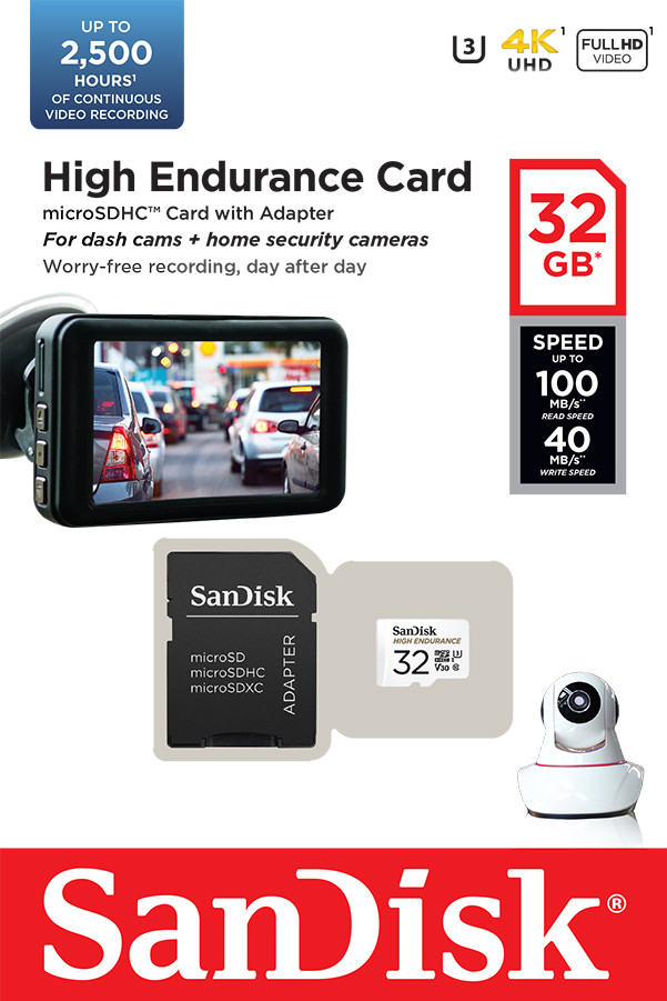 Sandisk microSDHC High Endurance 32GB 40MB/s visual supplier