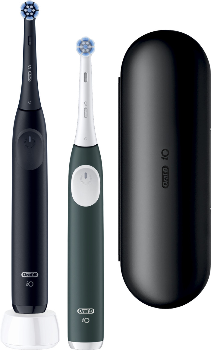 Oral-B iO 2 Zwart en Groen Duo Pack + Reisetui Main Image