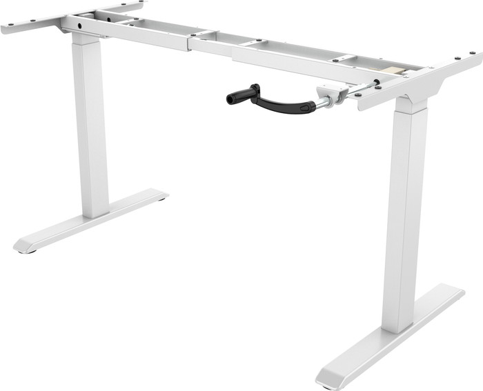 Euroseats Bureau Assis-Debout Manivelle 120 x 80 Blanc/Blanc côté droit