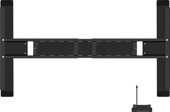 Euroseats Bureau Assis-Debout Électrique 120 x 80 Noir/Blanc dessous