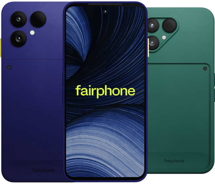 Fairphone 6+ 256GB Blauw 5G + Fairphone Back Cover Groen Main Image