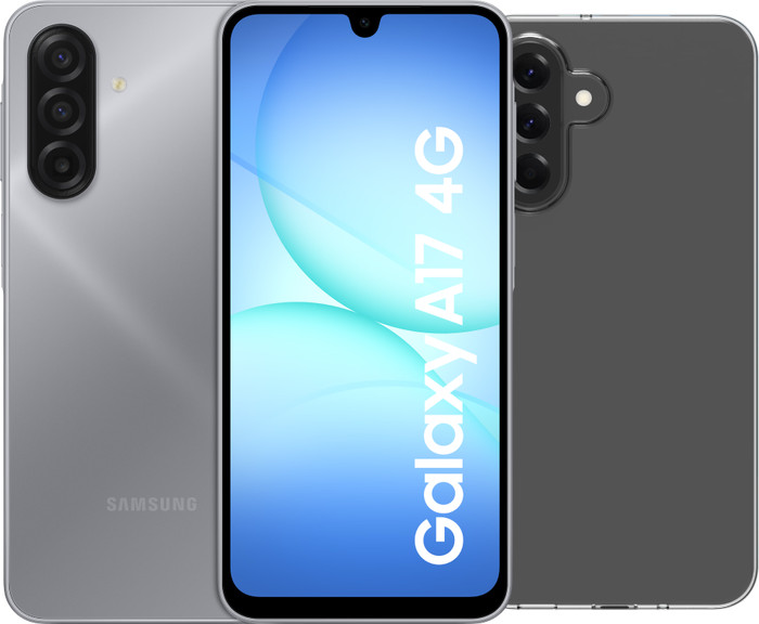Samsung Galaxy A17 128GB Gray 4G + BlueBuilt Back Cover Transparent Main Image