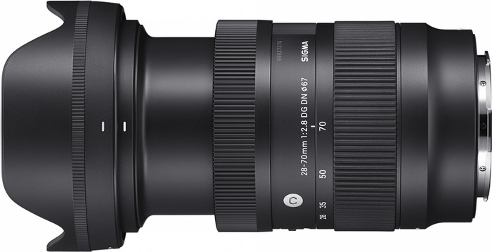 Sigma 28-70 mm f/2.8 DG DN Contemporary Sony E-mount côté gauche