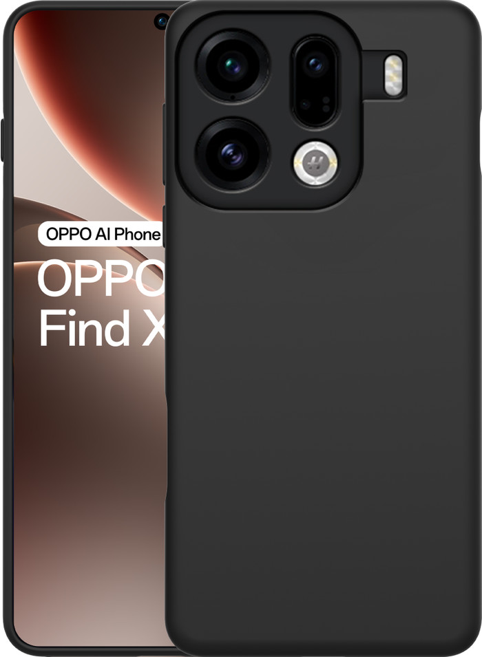 Just in Case Rugged Oppo Find X9 Pro Back Cover Zwart voorkant