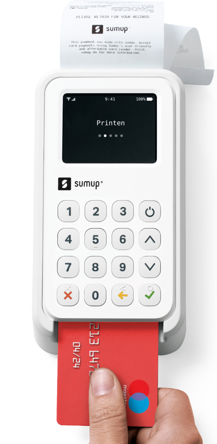 SumUp 3G et Wifi Terminal de Paiement Mobile avec Imprimante dessus