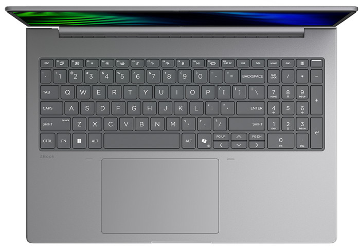 HP ZBook 8 G2i 16'' Copilot+ PC E7WP7ET Azerty bovenkant