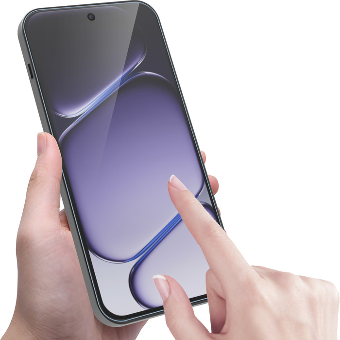 Just In Case Tempered Glass OnePlus Nord 6 Screenprotector product in gebruik