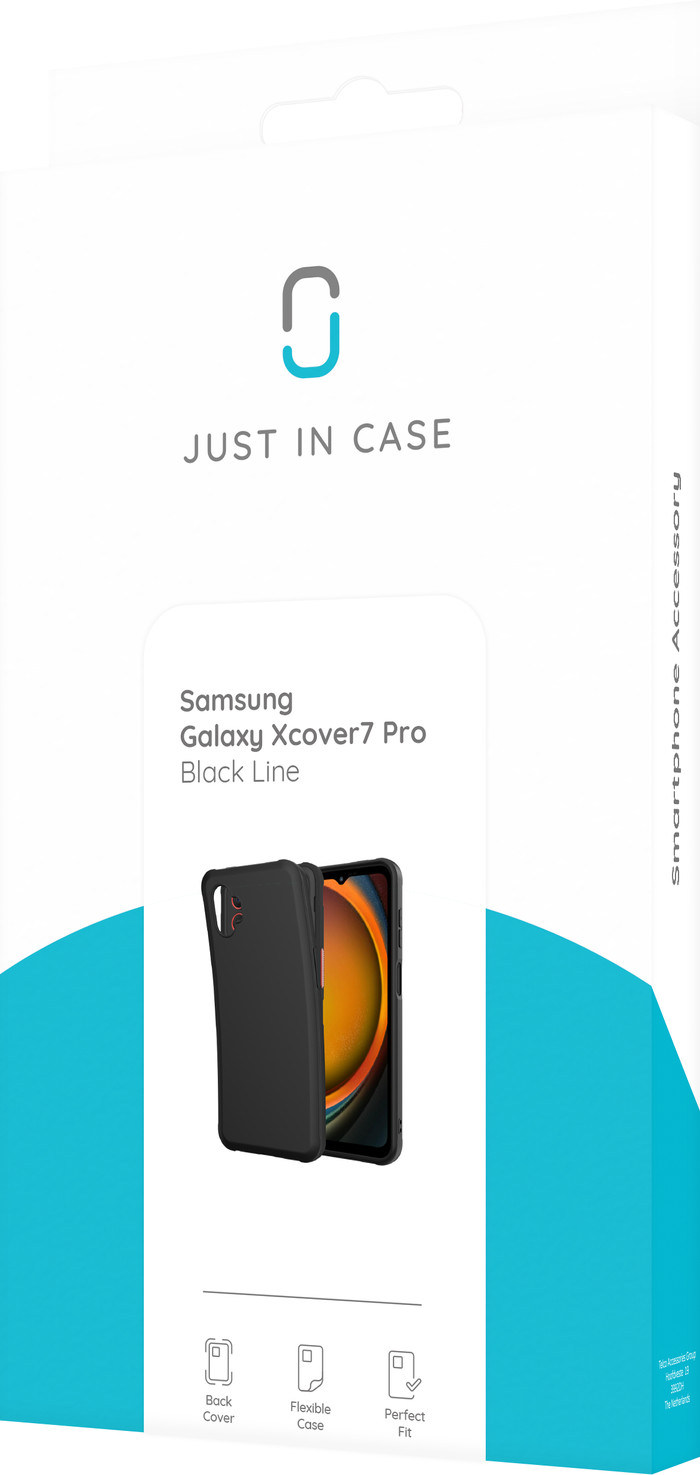 Just in Case Soft Design Samsung Galaxy Xcover7 Pro Back Cover Zwart verpakking