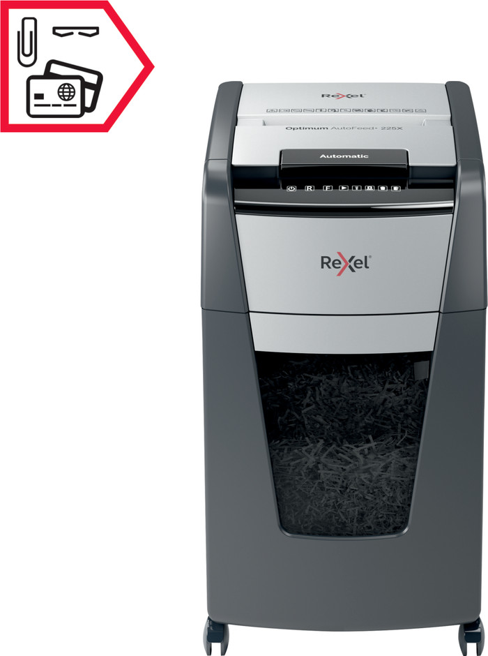 Rexel Optimum Auto+ 225X P4 product in use