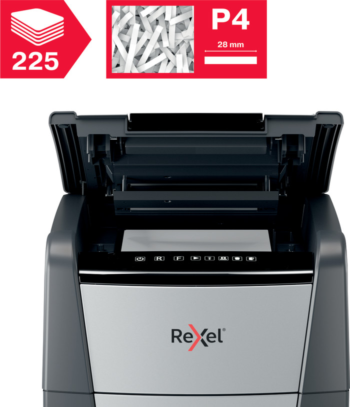 Rexel Optimum Auto+ 225X P4 product in use