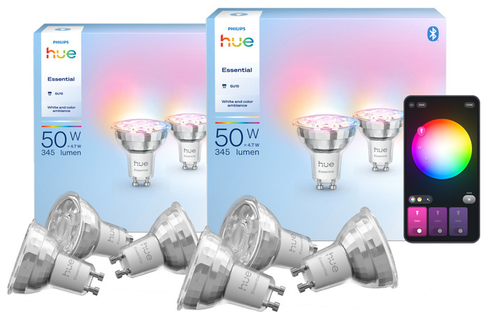 Philips Hue Essential White and Color GU10 6-Pack Main Image