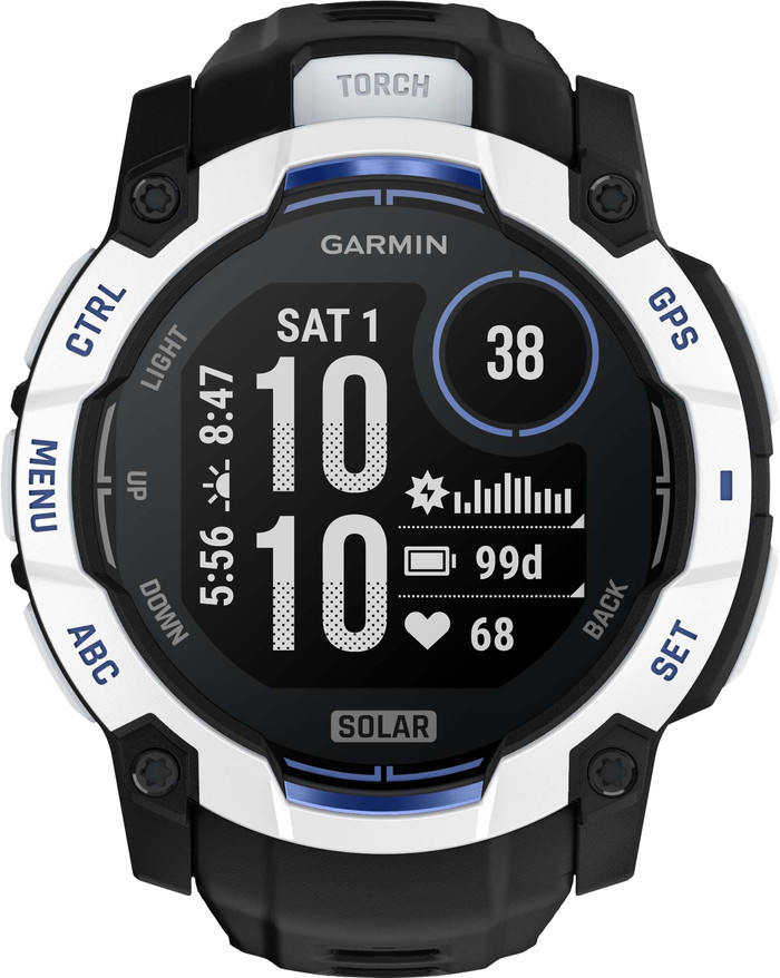 Garmin Instinct 3 Solar Wit 50 mm voorkant
